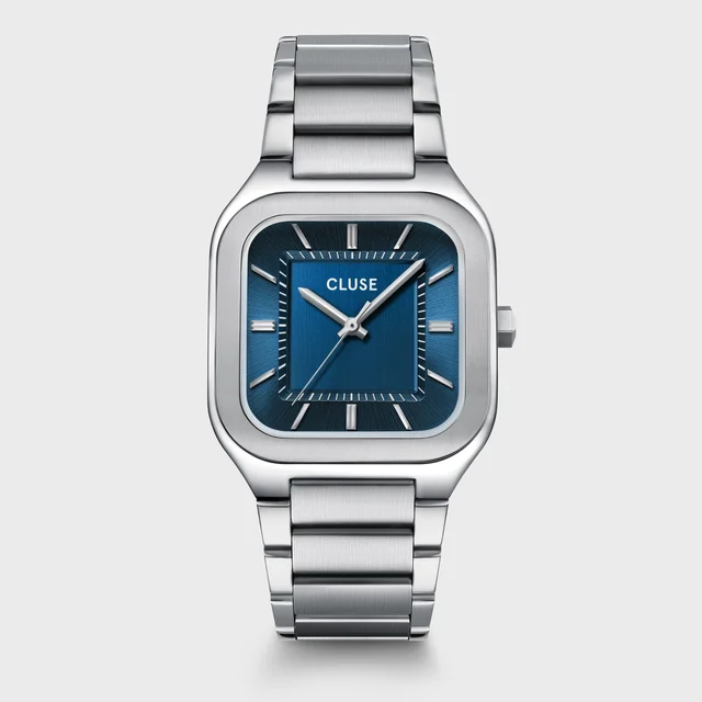 CLUSE Quadrus Watch Steel, Blue, Silver Colour CW25701 kol saati