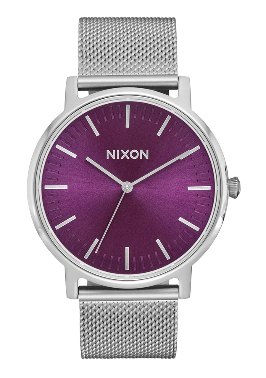 Nixon US Porter Milanese - Silver / Purple Sunray A1468-5390-00 kol saati