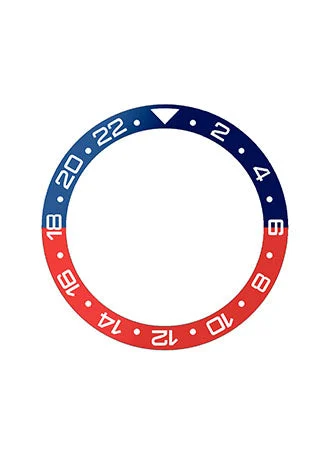 ST-Mods GMT Style Ceramic Bezel Insert Navy Blue/Red (Pepsi) GMTNBLURED/SM/39 42 mm kol saati