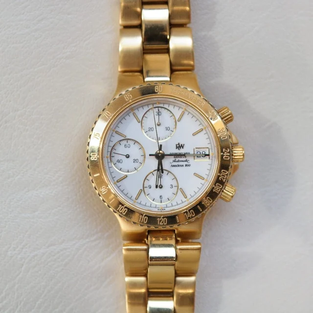 Raymond Weil Chronograph 39mm 18k Yellow Gold Plat Pre-Owned Raymond Weil Chronograph 39mm