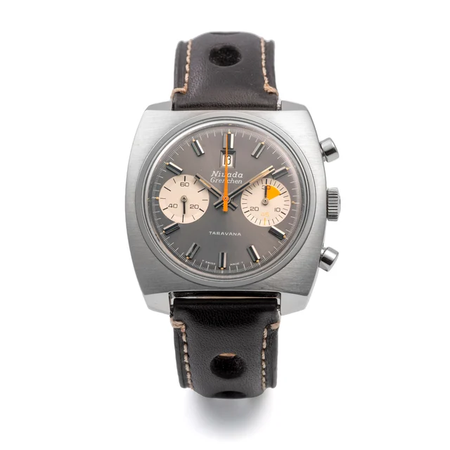 Nivada NIVADA REF. 87012, CHRONOGRAPH, MINUTE COUNTER, DATE, ANTHRACITE “SUNBURST” DIAL, C