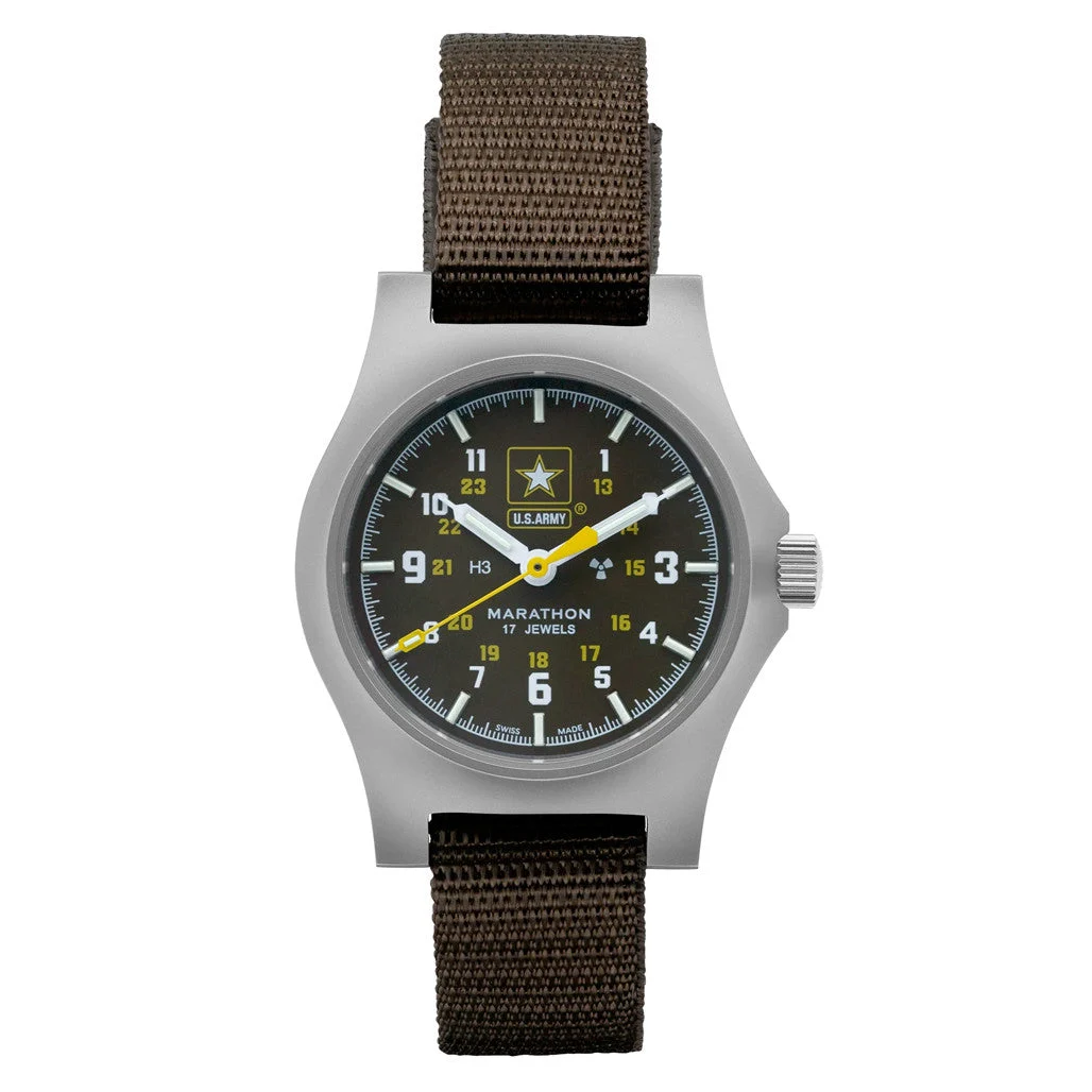 Marathon Army Mechanical Hand Winding General Purpose Mechanical Watch #WW194003SS-US-Army kol saati