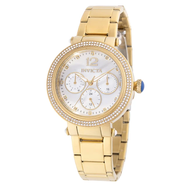 Invicta Bolt Glintara Watch w/ Mother of Pearl Dial - 37mm. Gold (50396) kol saati