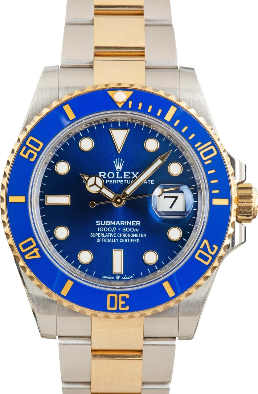 Rolex ROLEX REF. 126613LB, DIVER’S, SELF-WINDING, CENTRE-SECONDS, DATE, "OYSTER" BRACELET; "SUBMARINER", SO-CALLED "… ''' …"; STAINLESS STEEL AND 18K YELLOW GOLD 41 mm kol saati