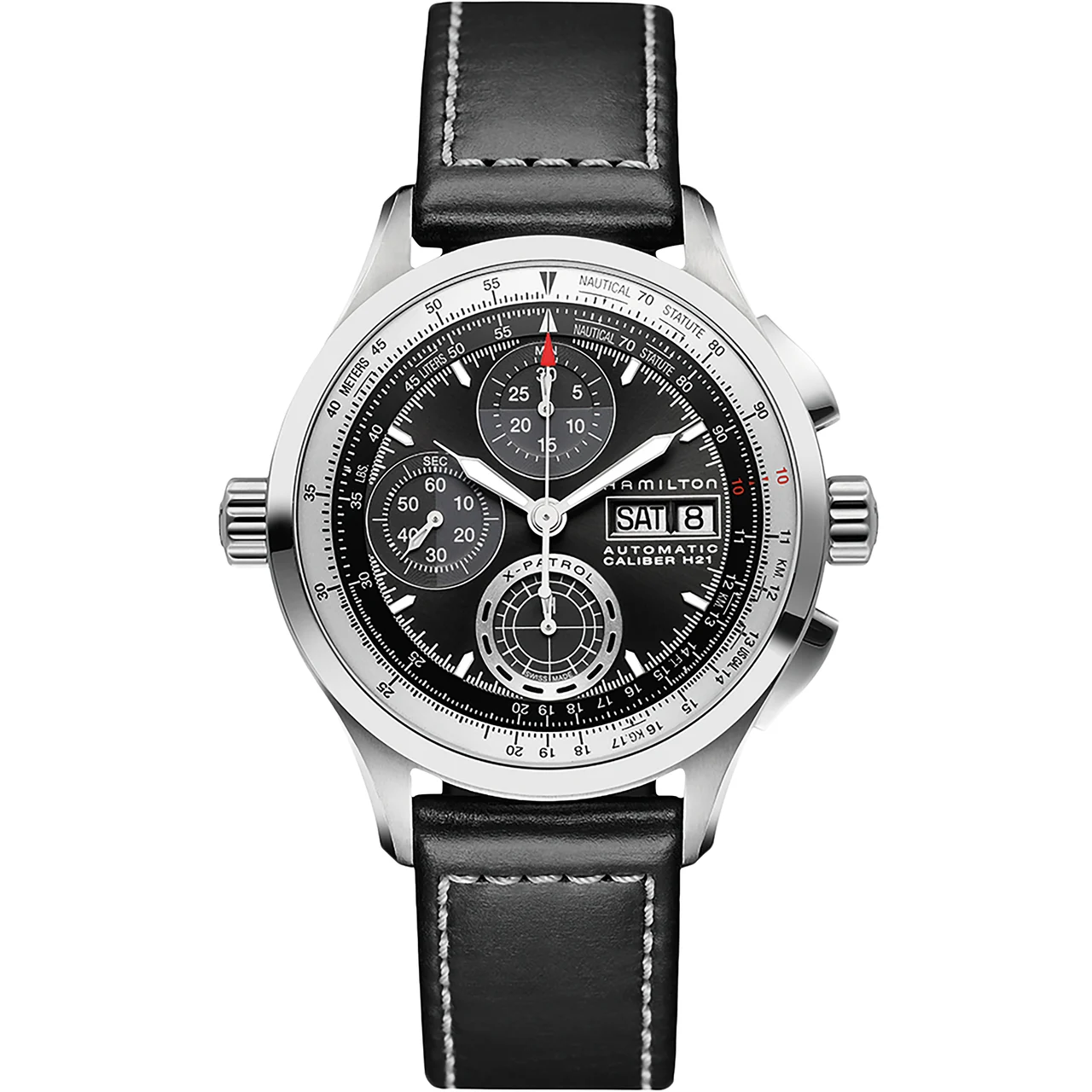 Hamilton Khaki Aviation Khaki X Patrol Auto Chrono H76556731 42 mm kol saati
