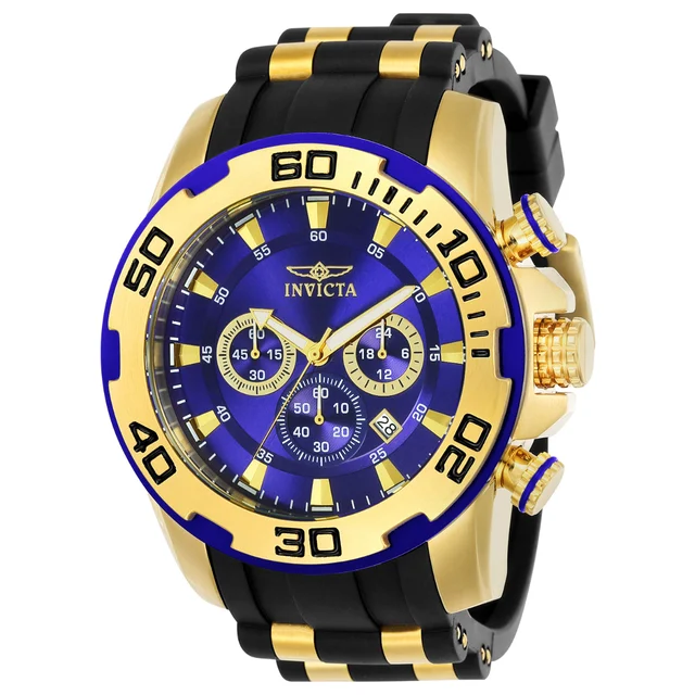 Invicta Pro Diver SCUBA Watch - 50mm, Gold, Black (22313) kol saati
