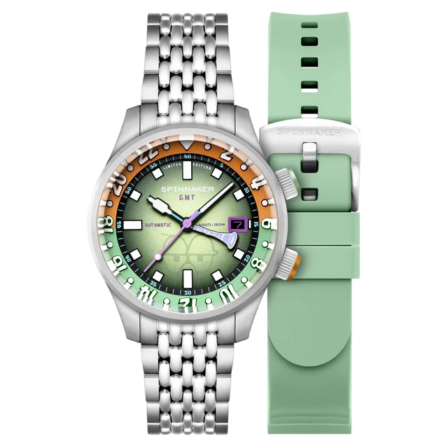 Bradner GMT Automatic Squidward Green SP-5162-33 kol saati