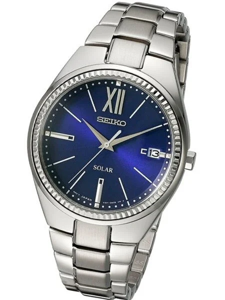 Seiko ReCraft Solar Dress Watch with Radiant Blue Dial #SNE879 kol saati