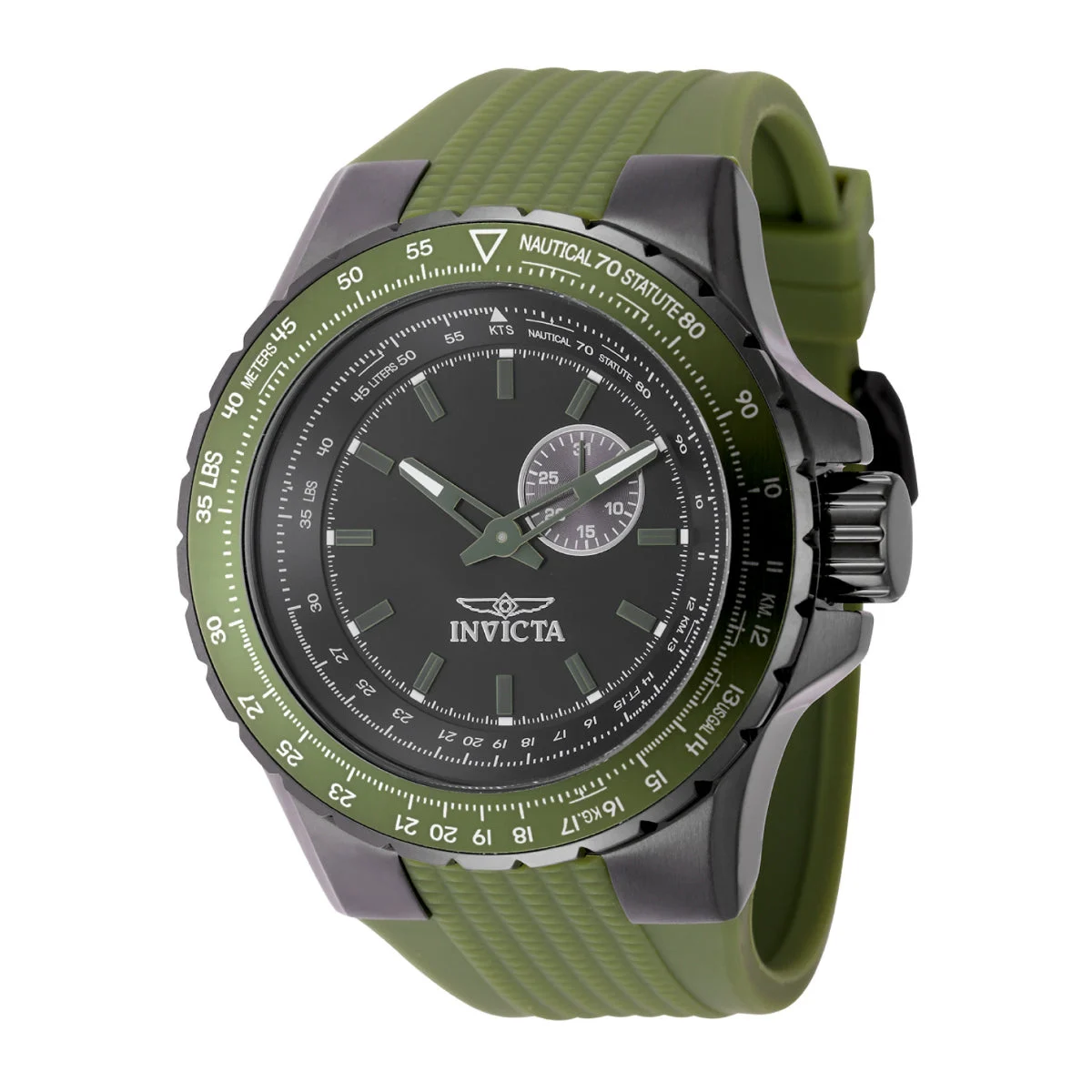 Invicta Aviator Watch - 50mm. Green (49729) 50 mm kol saati