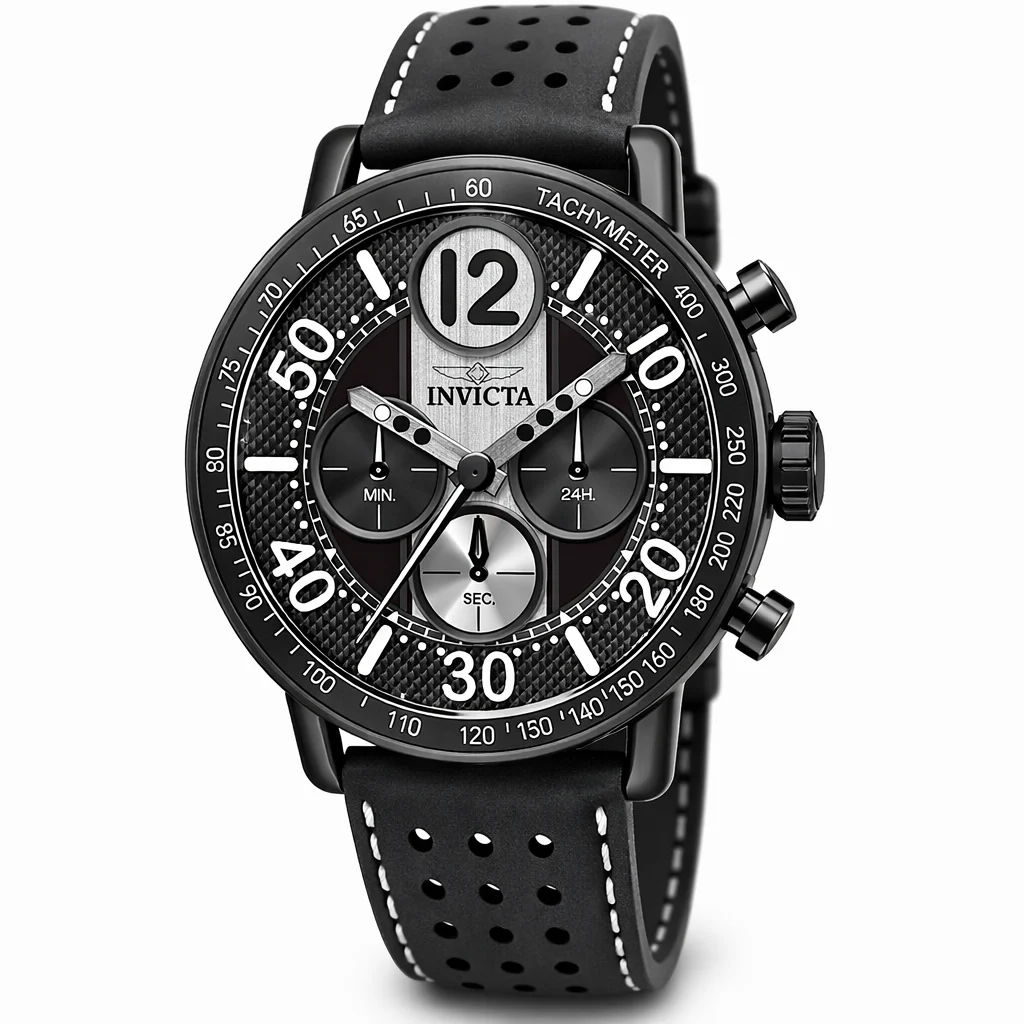 Invicta Racing Watch - 44mm. White. Black (50363) 44 mm kol saati