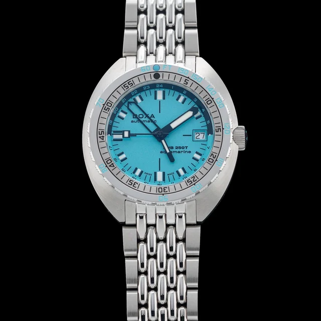 Doxa SUB 250T Aquamarine On Stainless Steel Bracelet 210009N39489 kol saati