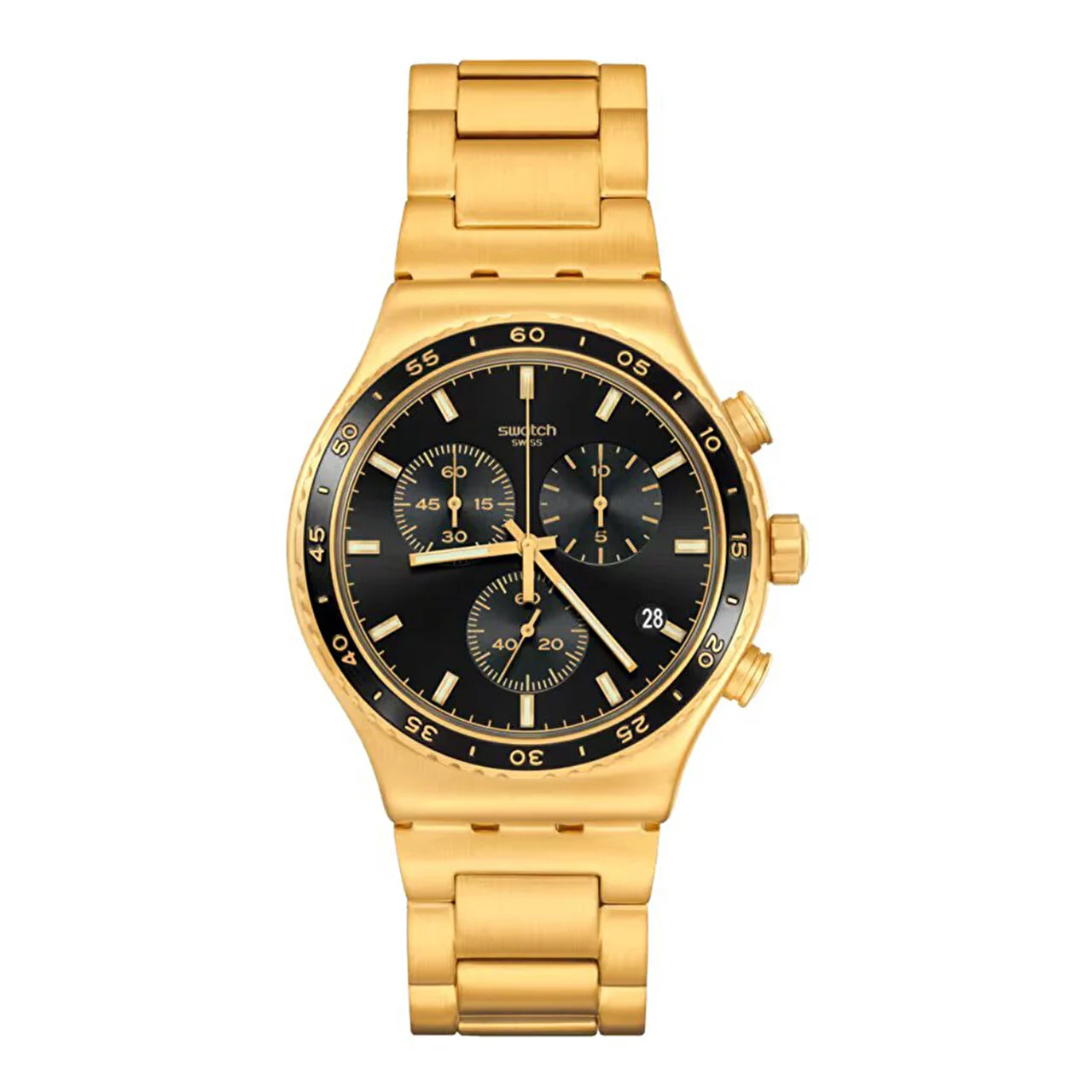 Swatch The Black YVG418G 43 mm kol saati