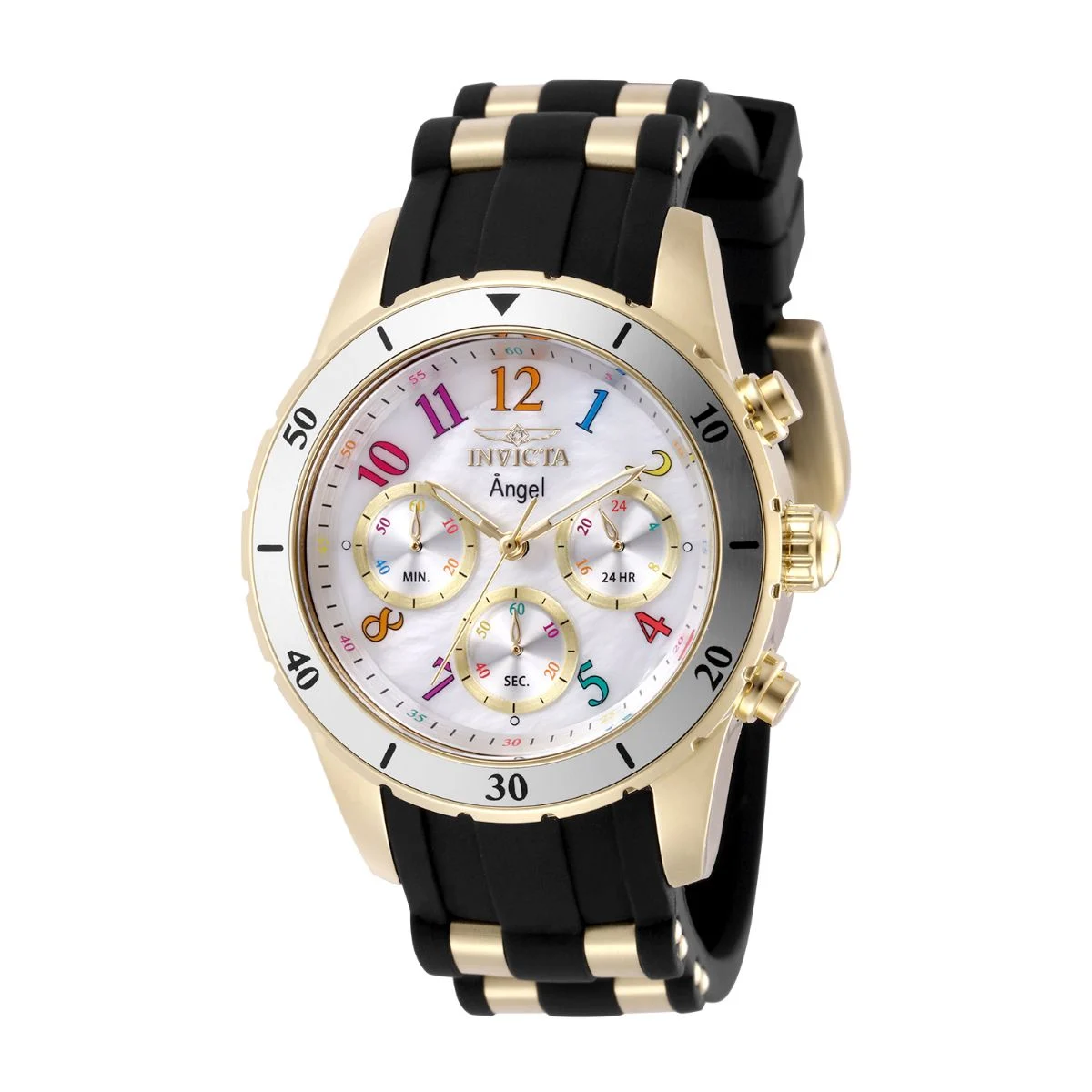 Invicta Open Box Angel Zenthia Watch - 40mm. Black, Gold (AIC-49803) 40 mm kol saati