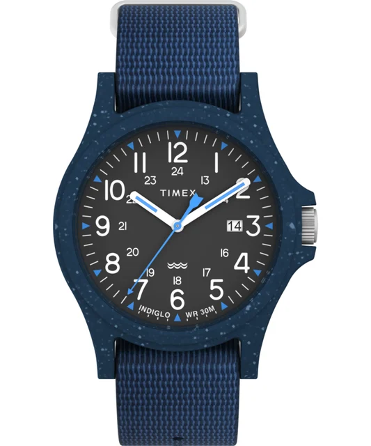 Timex Reclaim Ocean 40mm Recycled Fabric Strap Watch TW2V81800JR kol saati