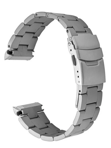 Islander Sandblasted Solid-Link Watch Bracelet for ISL-11, ISL-12 Curved End #BRAC-01 kol