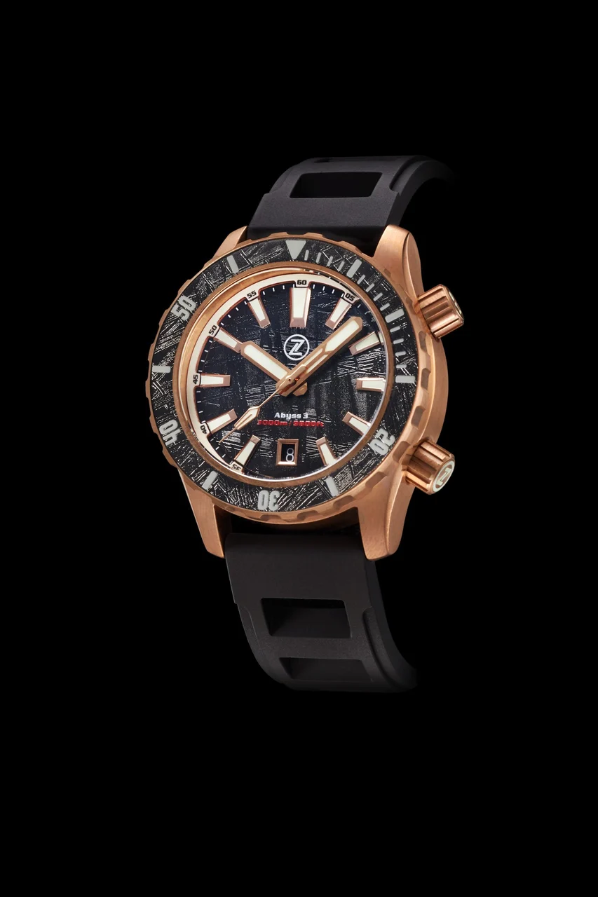 Zelos Abyss 3 3000m Bronze Meteorite 43 mm kol saati