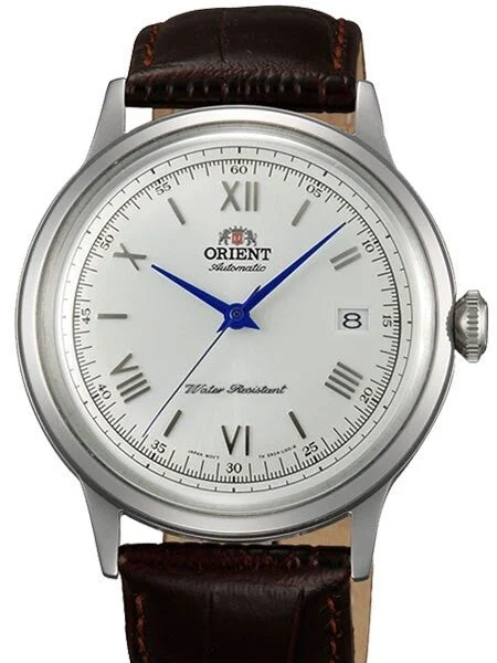 Orient Scratch and Dent - Bambino 2nd-Gen Automatic Dress Watch with White Dial, Blue Hand