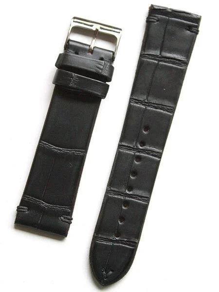 Toscana Handmade Italian Vintage Style Black Center Belly Alligator and Hand-Stitching #ML