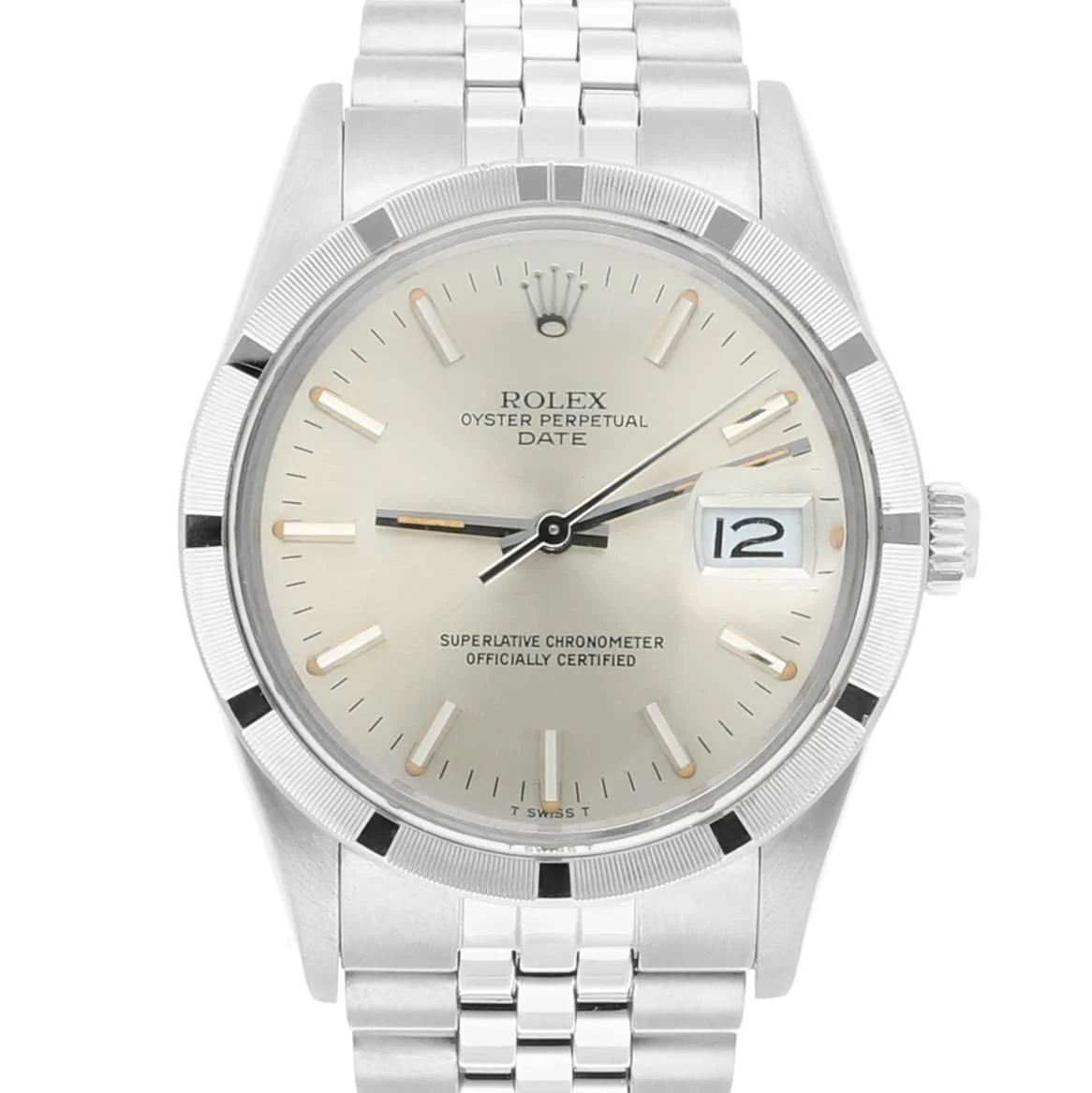 Rolex Date 15010 34MM Silver Dial Stainless Steel 34 mm kol saati