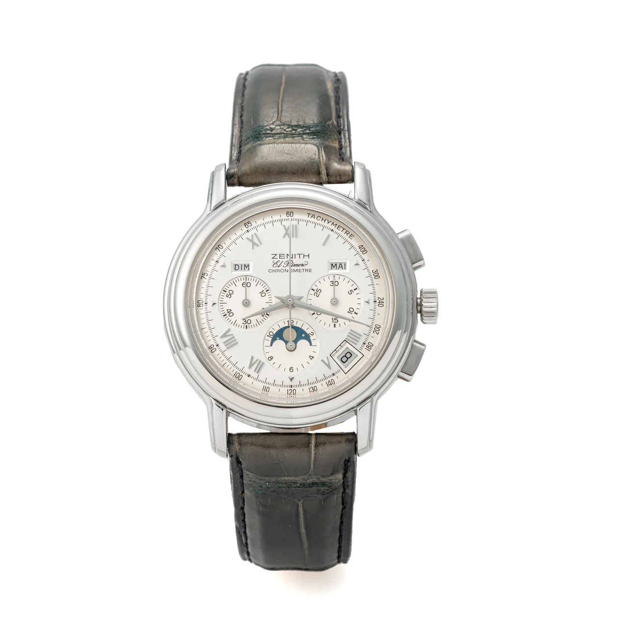 Zenith ZENITH, REF. 01.240.410, EL PRIMERO, TRIPLE DATE FLYBACK CHRONOGRAPH, MOONPHASE, STEEL kol saati
