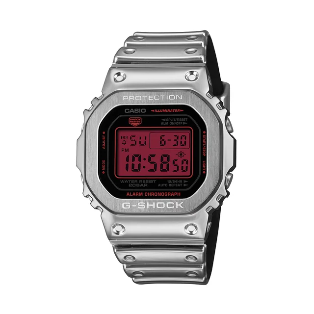 G-SHOCK Digital Quartz 43.2mm - Black on Resin Band GM5600YRA-8 kol saati
