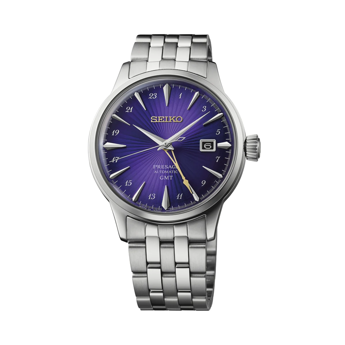 Seiko Presage Cocktail Time GMT 145th Anniversary Limited Edition 40.5mm - Purple on Bracelet HCB006 40.5 mm kol saati