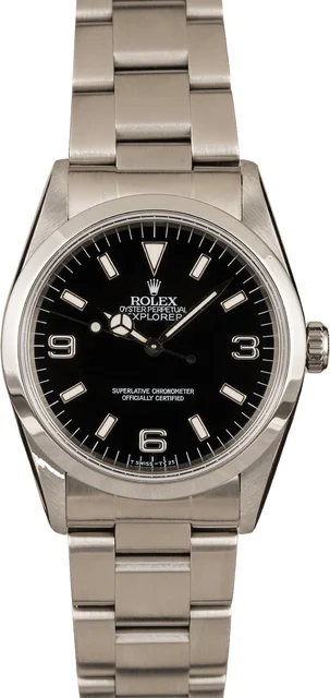 Rolex Black Explorer 14270 kol saati