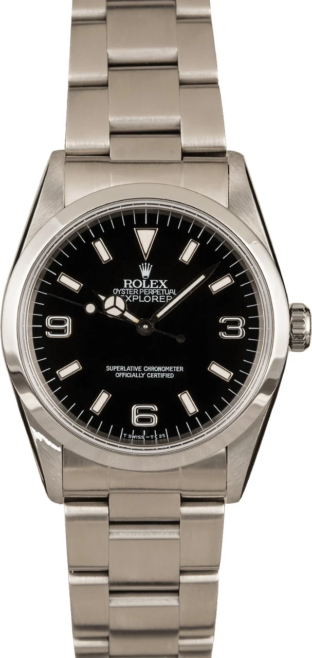 Rolex Black Explorer 14270 36 mm kol saati