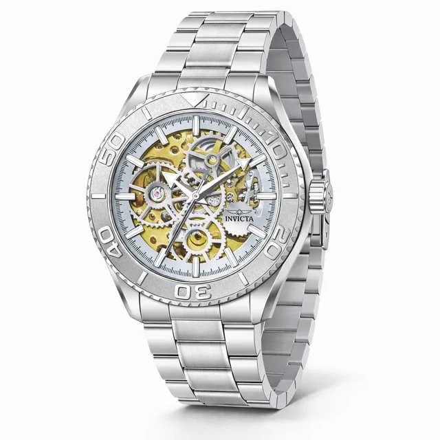 Invicta Objet D Art Glyph Automatic Watch w/ Skeleton Dial - 43mm. Steel (69758) kol saati