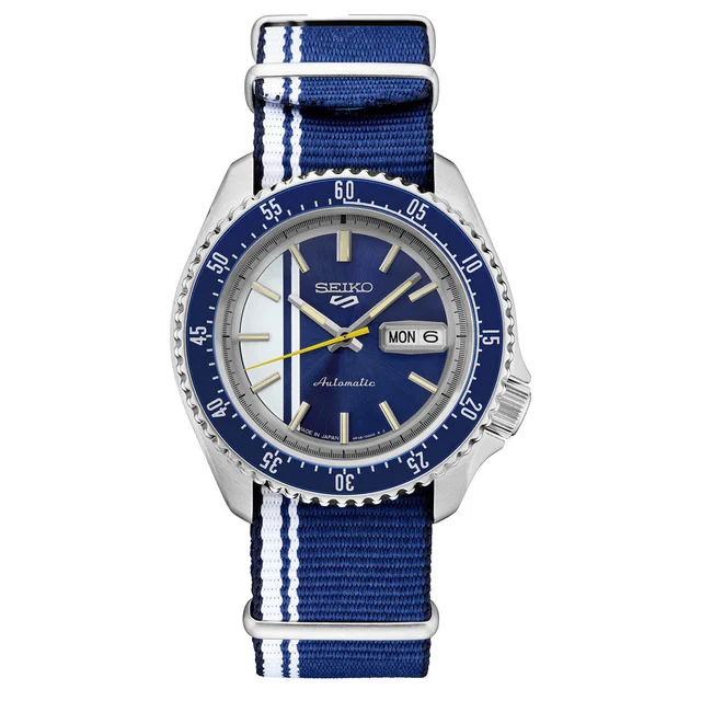 Seiko Sports US Special Edition Automatic Dive Watch with Blue Dial #SRPK69 kol saati