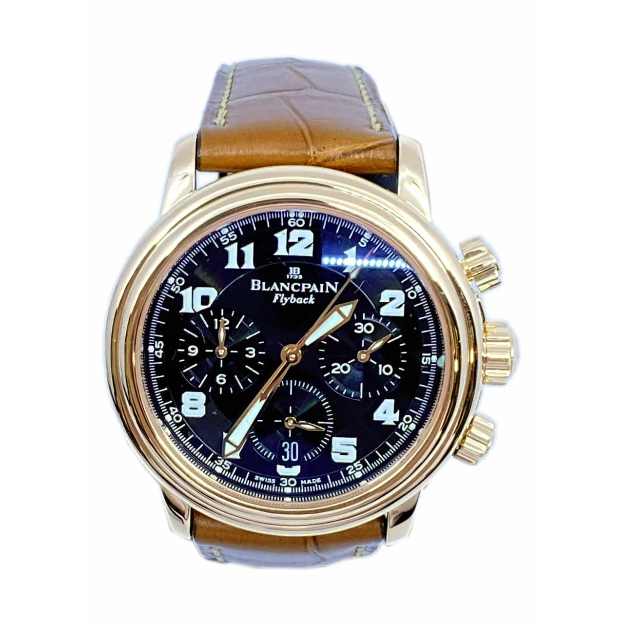 Blancpain Leman Chronograph Flyback 2185 18k Rose Gold 210000014128 kol saati