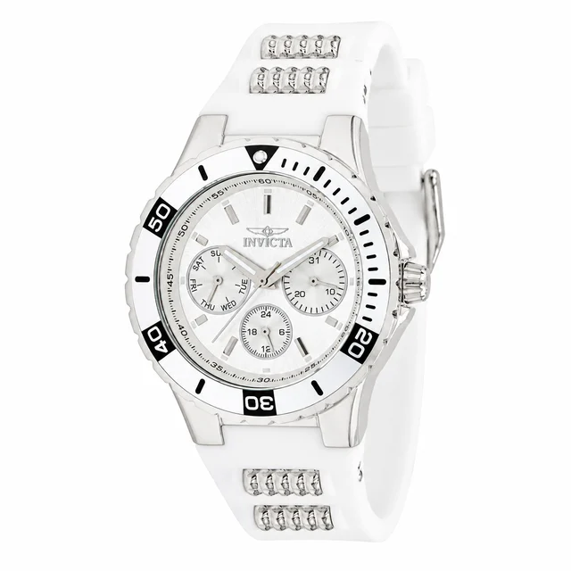 Invicta Open Box Aviator Watch - 38mm, White, Steel (AIC-37315) kol saati