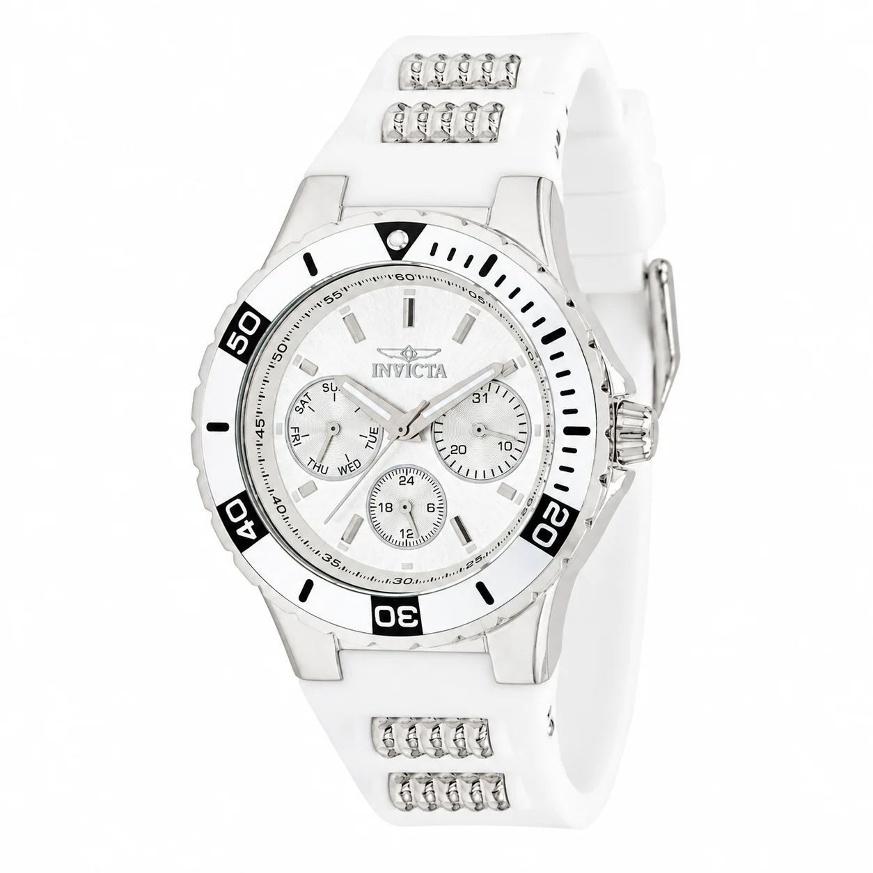Invicta Open Box Aviator Watch - 38mm, White, Steel (AIC-37315) 38 mm kol saati