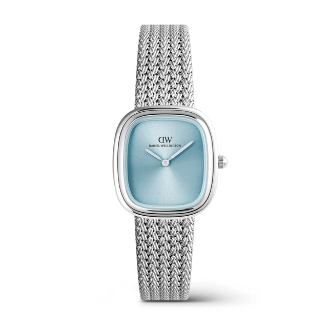 DANIEL WELLINGTON Margot Braided Mesh Ice Blue Silver DW00100966 kol saati