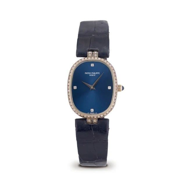 Patek Philippe PATEK PHILIPPE, REF. 4882, ELLIPSE, DIAMOND BEZEL AND INDEXES, 18K WHITE GO