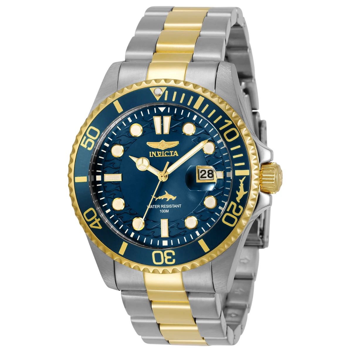 Invicta Pro Diver Currentwave Watch - 43mm. Steel, Gold (30021) 43 mm kol saati