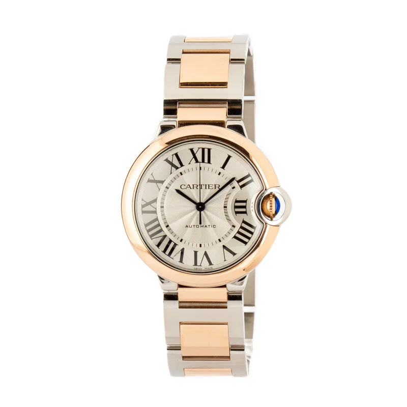 Cartier Ballon Bleu Steel & 18k Rose Gold W2BB0023 36 mm kol saati