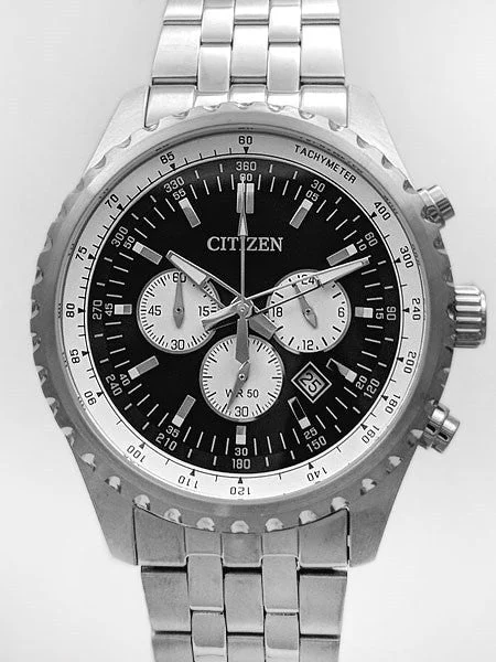 Citizen Quartz Chronograph Watch with Stopwatch, 24-Hour Sub-Dial #AN8061-54E 44.5 mm kol saati