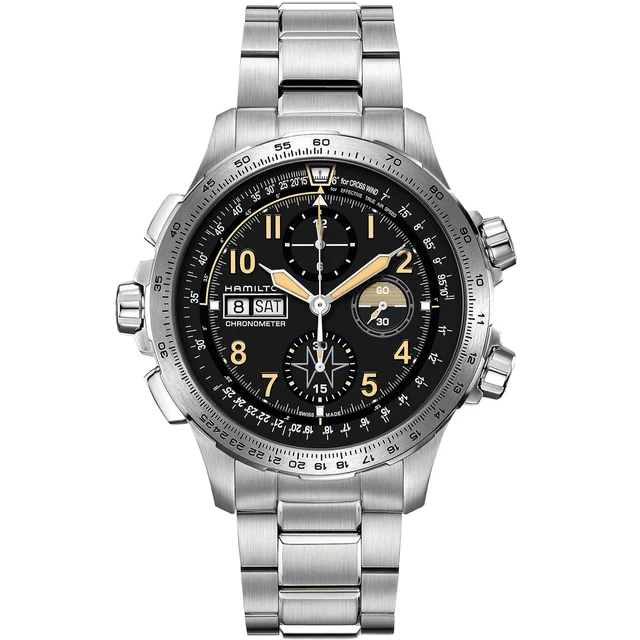 Hamilton Khaki Aviation X Wind Day Date Auto Chrono | LIMITED EDITION H77796135 kol saati