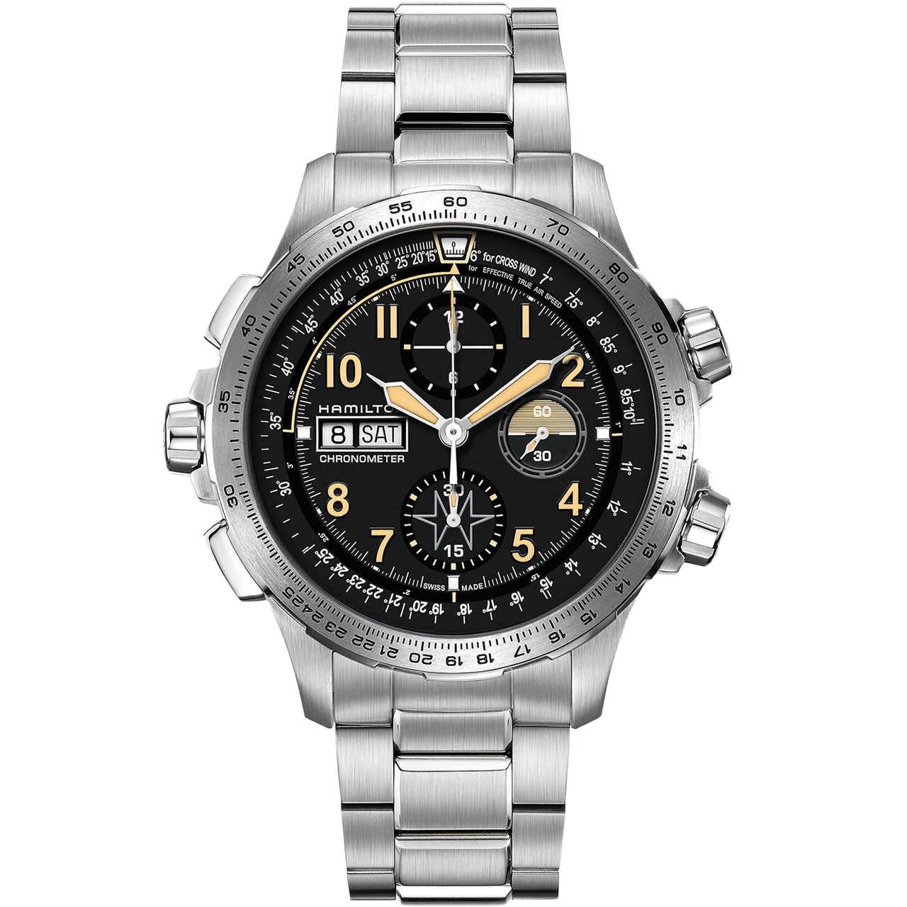 Hamilton Khaki Aviation X Wind Day Date Auto Chrono | LIMITED EDITION H77796135 45 mm kol saati