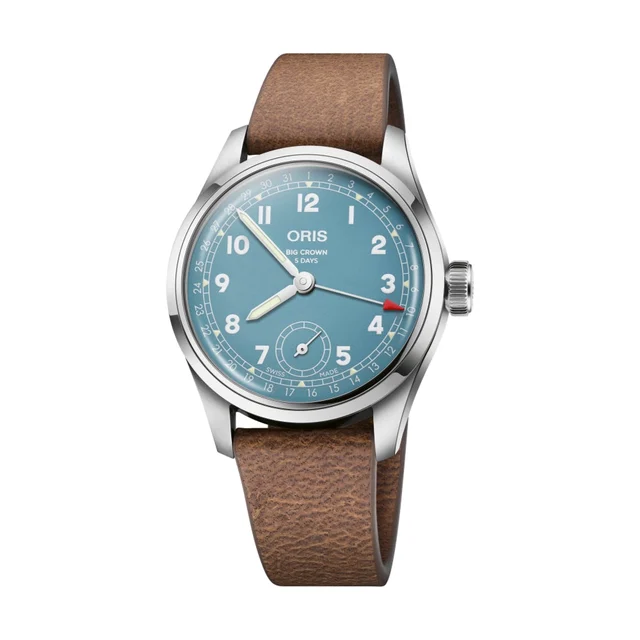 Oris Big Crown Pointer Date Calibre 473 38mm - Blue on Leather Strap 473 7786 4065-07 5 19
