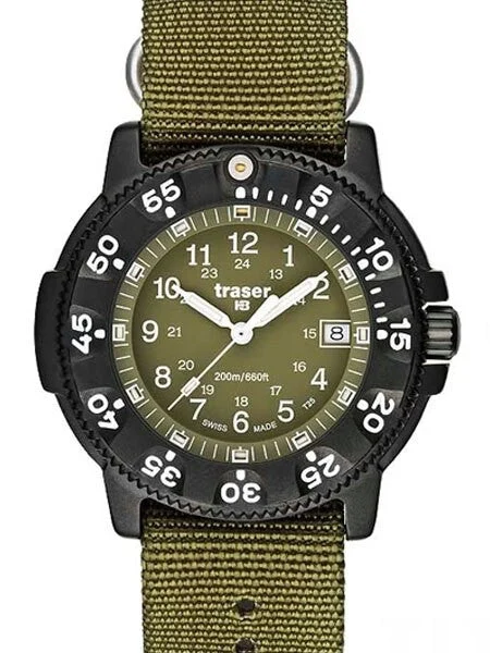 Traser Commander 100 Pro Military Black PVD Titanium Watch with Sapphire Crystal #100155 k