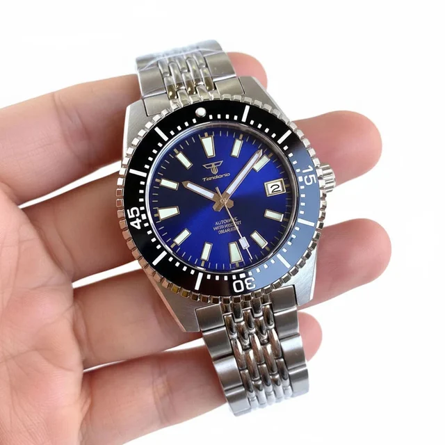 Tandorio Watch Mod TD230k NH35A Automatic 41mm Diving Sapphire 30ATM Aluminum Bezel 100501