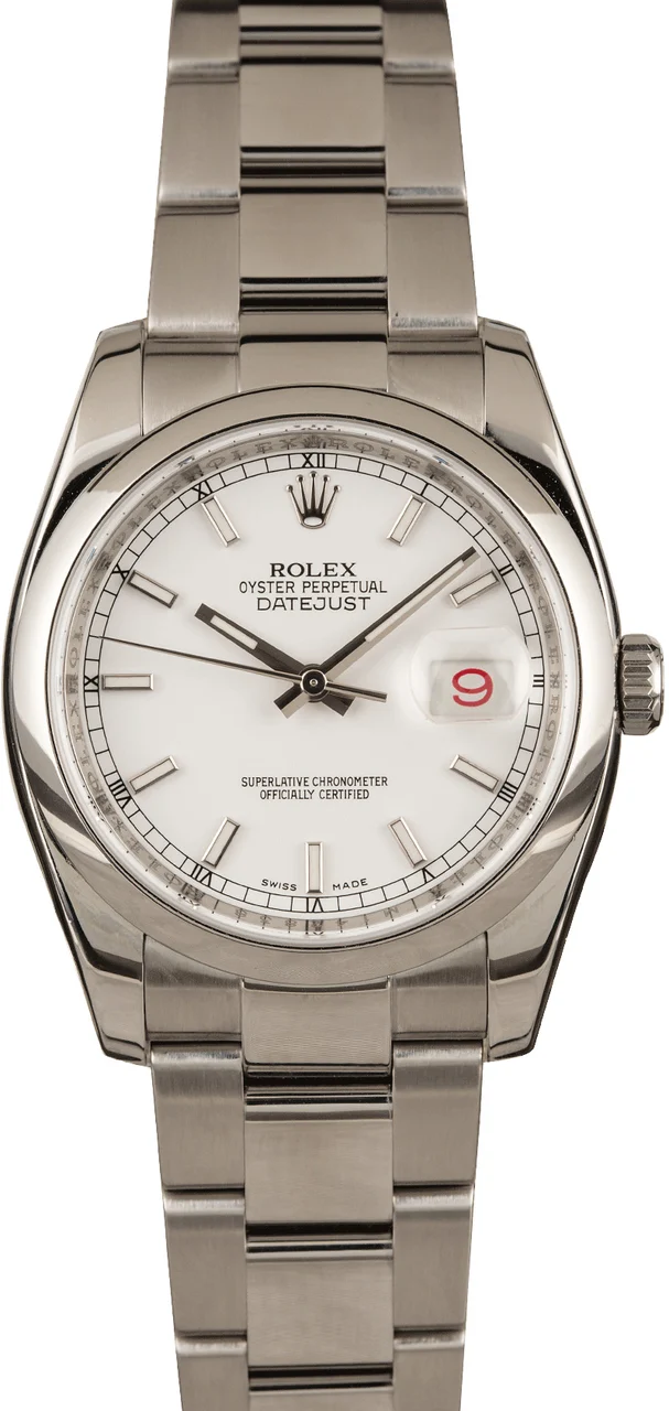 Rolex Datejust 116200 Luminous Markers 116200WSO 36 mm kol saati