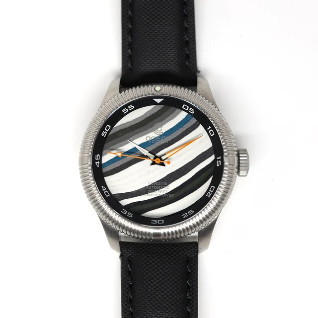 Ocean Crawler Champion Diver with Fordite Dial C #OC-CD-FRAC kol saati