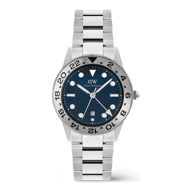 DANIEL WELLINGTON Iconic GMT Link Brushed Bezel S DW00600922 kol saati