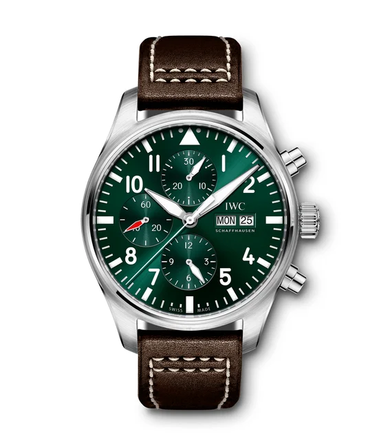 IWC Pilots Watch Chronograph Edition Racing Green IW377726 kol saati