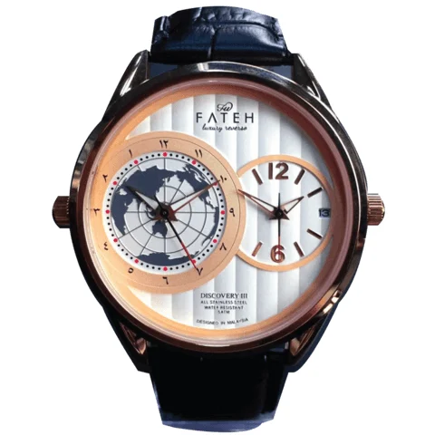 Fatehwatches Discovery III Rose Gold White 44 mm kol saati