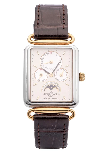 Ulysse Nardin ULYSSE NARDIN, REF. 164-44, MICHELANGELO TRIPLE CALENDAR, STEEL&GOLD kol saa