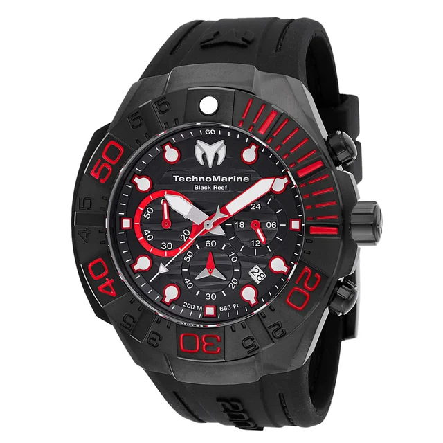 Technomarine Reef Black Watch - 45.4mm, Black (TM-523010) kol saati